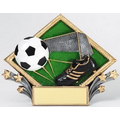 Resin Diamond Plate Stand or Hang Sculpture Award (Soccer)
